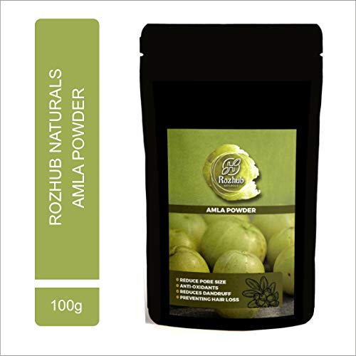 Rozhub Naturals Amla Powder For Pimple Free Clear Skin, Silky Hair, 100 Gm