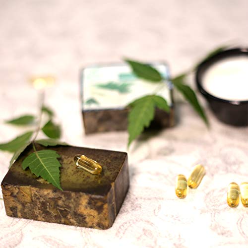 Rozhub Naturals Neem Handmade Soap - Antibacterial and Antifungal Soap for Acne, Eczema, and Other Skin Conditions, 100 Gm (Pack Of 4)