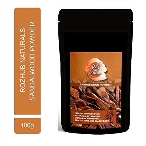 Rozhub Naturals Sandalwood Powder For Pimple Free Clear Skin, Silky Hair, 100 Gm
