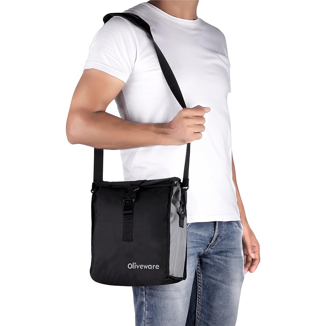 SOPL-OLIVEWARE Crystal Lunch Box with Steel Cutlery, BPA Free Lids, 3 Microwave Safe Glass Containers(3 * 320Ml Each), Plastic Pickle Box (130ml), Steel Water Bottle(750ml)