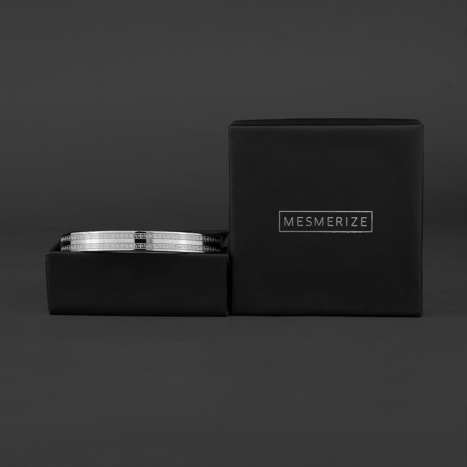 Silver Atticus Kada Stainless Steel Openable Oval Kada Bracelet | Waterproof, Anti-tarnish, Rust-free, Skin friendly | 8 mm Bracelets for Men Bracelet