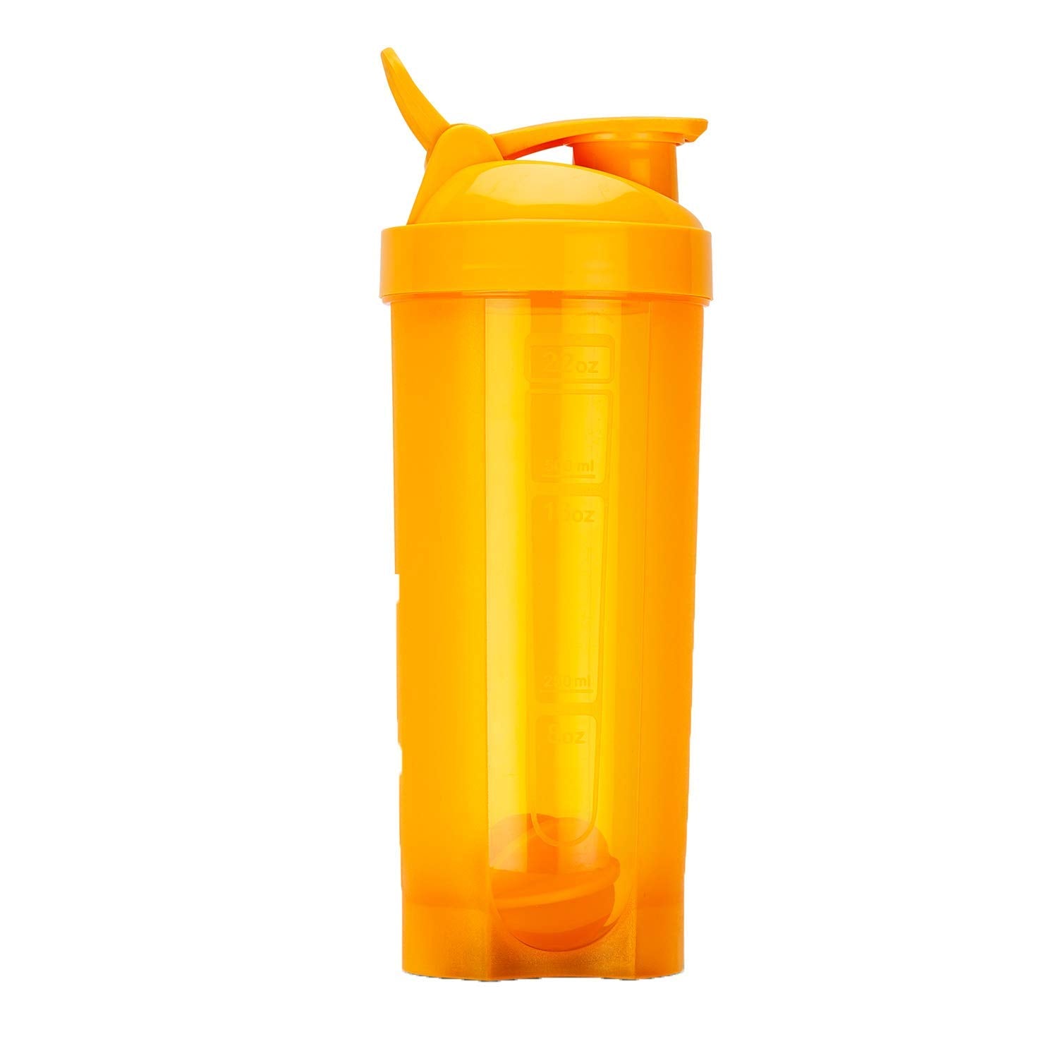 Oliveware Torando Smart Yellow Gym Shaker with 800 ml Capacity, BPA Free Plastic & 100% Leak Proof, Ideal for Protein, Set of 1