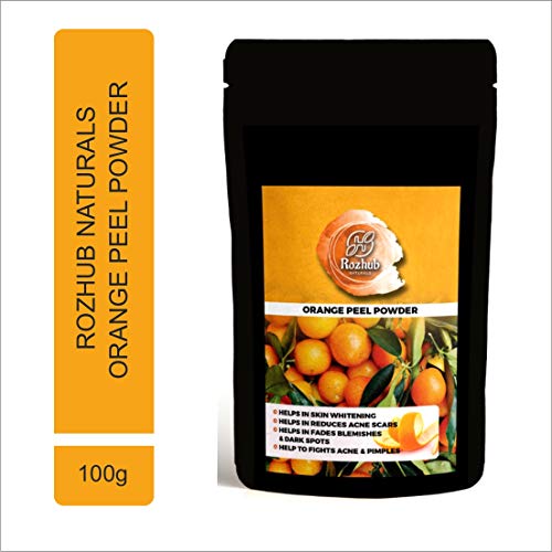 Rozhub Naturals Orange Peel Powder For Pimple Free Clear Skin, Silky Hair, 100 Gm