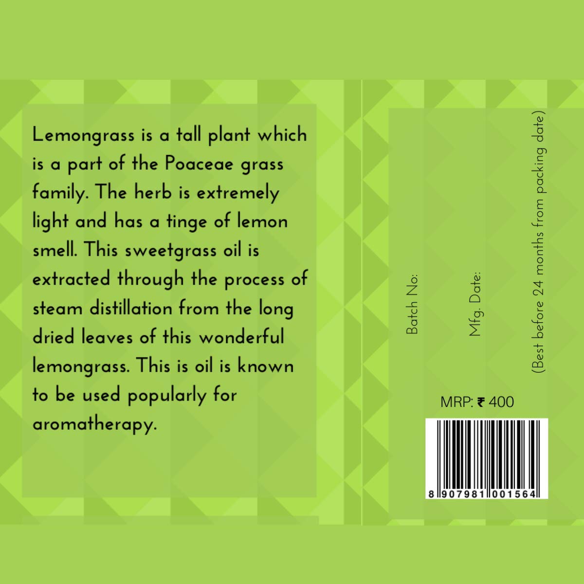 Oilcure Lemon Grass Oil | Pure | 30 ml | Undiluted