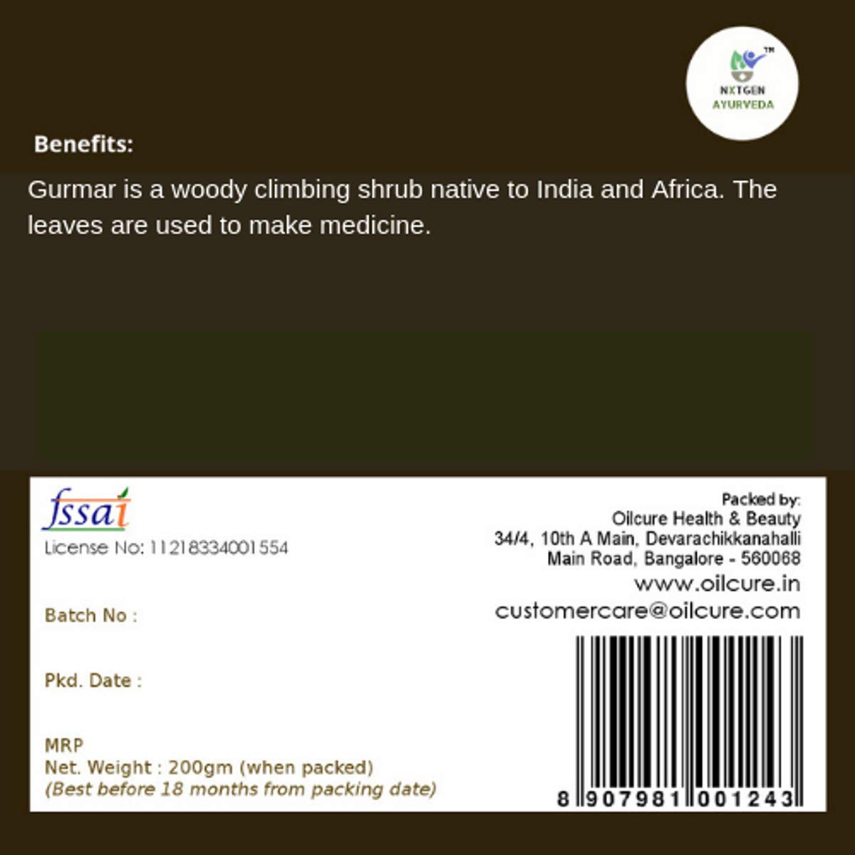 Nxtgen Ayurveda Gurmar Powder- 200 gm