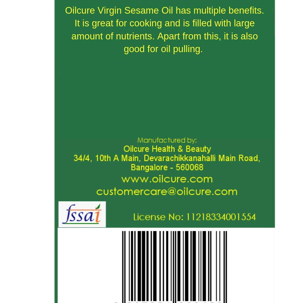Oilcure Virgin Sesame Oil Cold Pressed- 500 ml