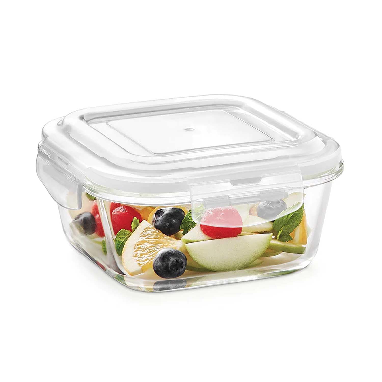 Oliveware Food Storage Container | Square Container | 320ml| Air-Tight Fridge Organizer Case | BPA-Free Locking Lids | Microwave & Freezer Safe | Leak Proof Food Storage Meal Prep Containers