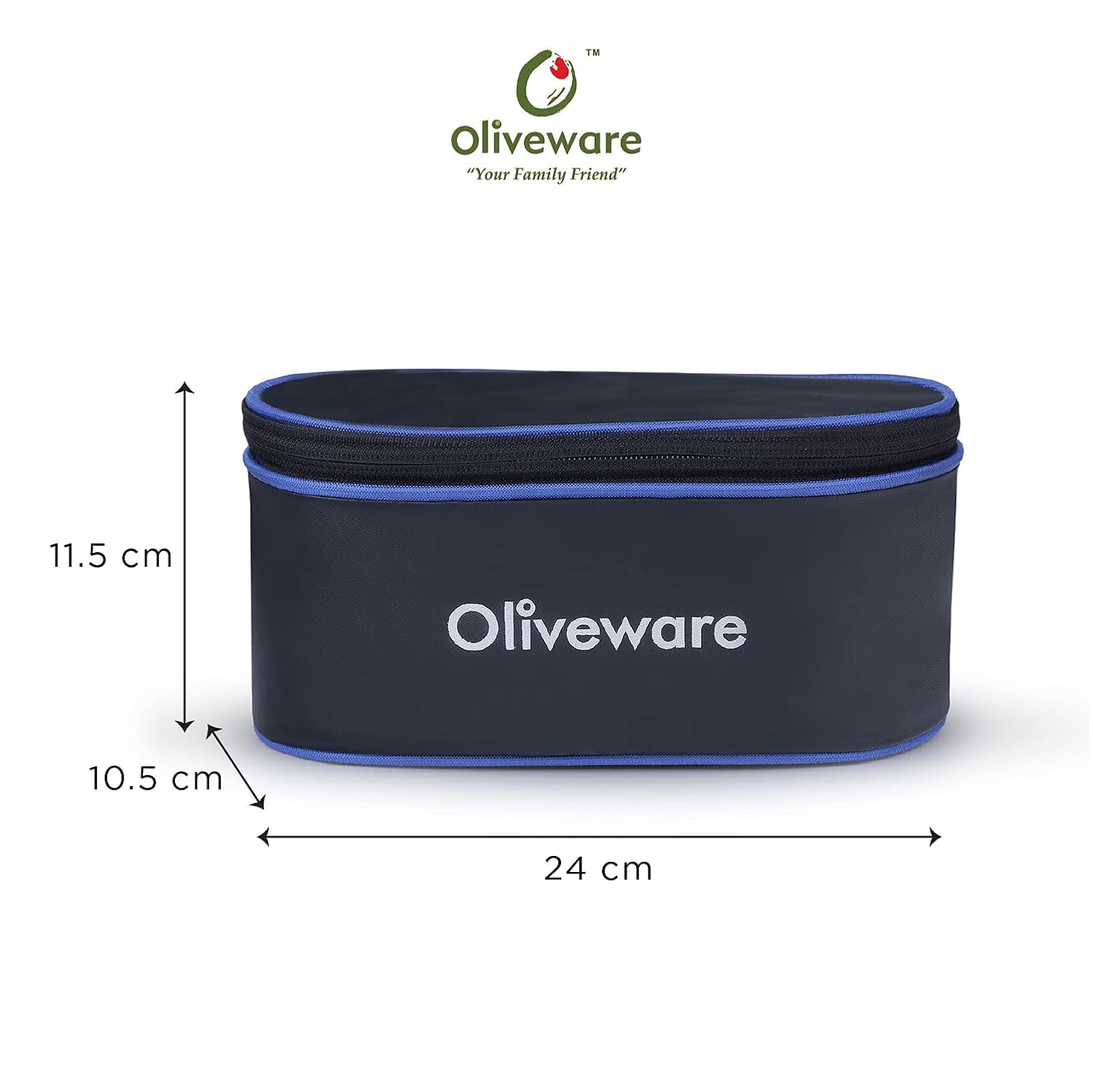 SOPL-OLIVEWARE Valley Lunch Box, Steel Spoon & Fork, Microwave Safe, 4 Inner Steel Container with BPA Free Lid (2 * 290ml & 2 * 450ml), Fabric Bag - Red