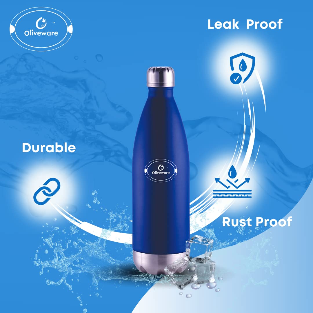 SOPL-OLIVEWARE Swing Vacuum Double Wall Water Bottle with Handle, Stainless Steel (1800 ml), Hot & Cold, Insulated Bottle, Fit for Indoor & Outdoors - Silver