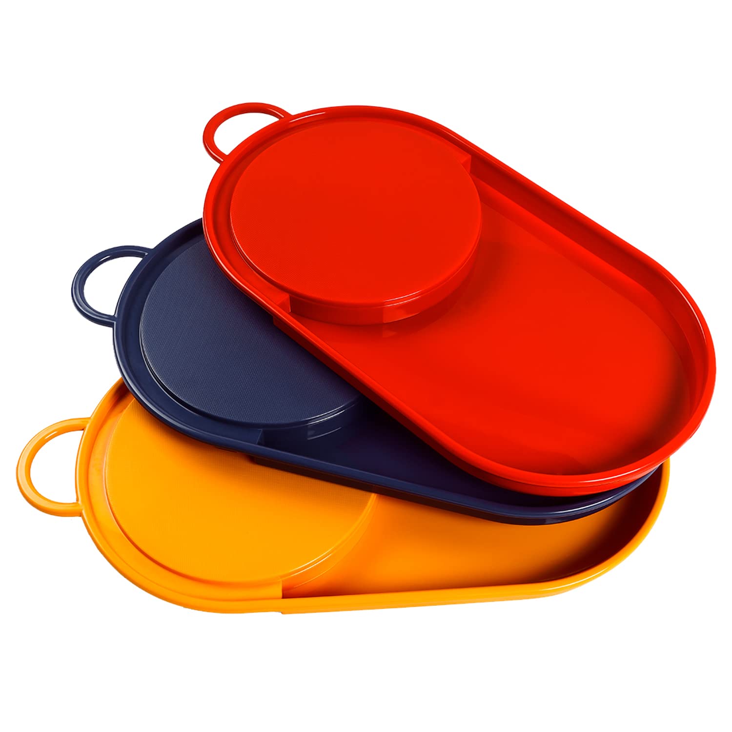 Oliveware Clap Chopping Board with Tray, BPA Free, for Meats, Salads & Fruits, Easy to Use & Clean - (Red)