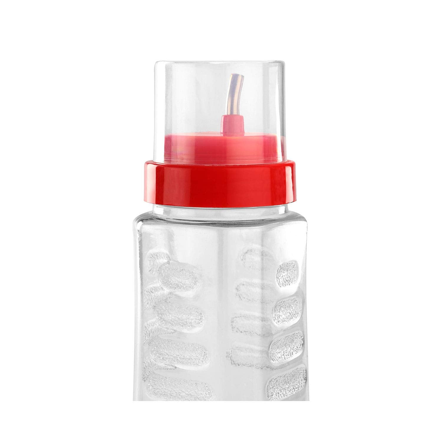 oliveware Oil Dispenser | Easy to Pour | Leak-Proof | Oil Container Transparent | 500 Ml Capacity | Pack of 2 | Anti Skid & No Spill Bottle - Yellow