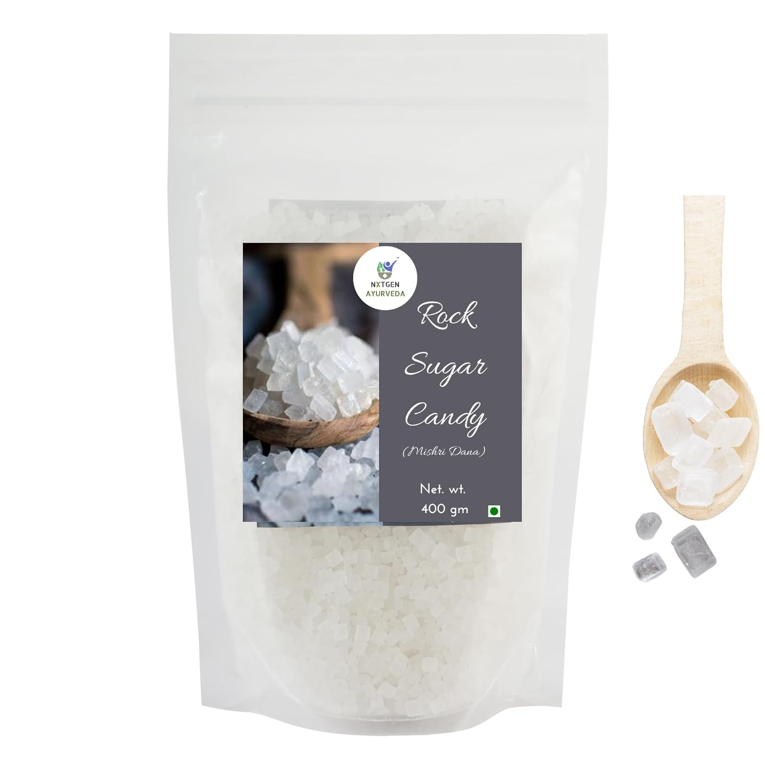 Nxtgen Ayurveda Rock Sugar Candy | Mishri | 400 g | Sugar Crystal