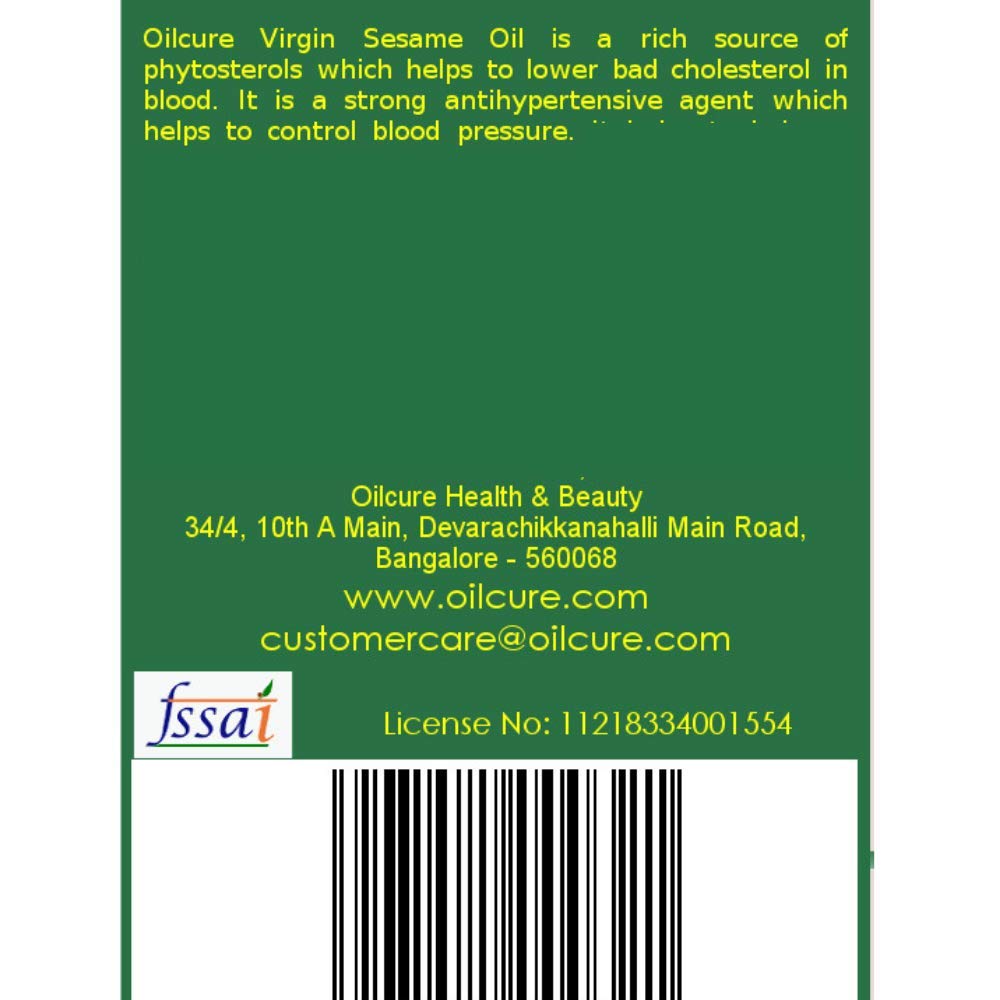 Oilcure Sesame Oil Cold Pressed 100 ml- Pack of 3 (300 ml)