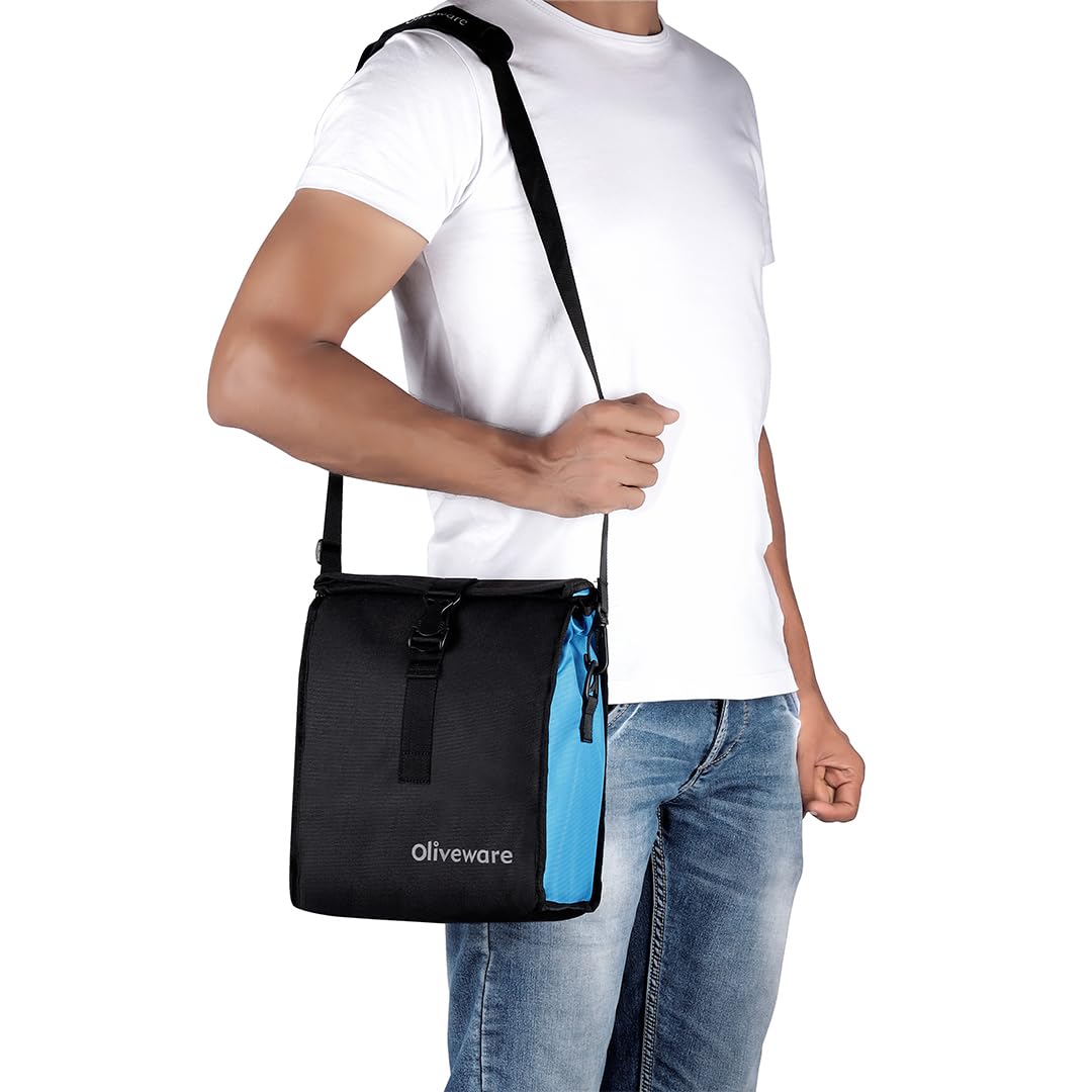 SOPL-OLIVEWARE Crystal Lunch Box with Steel Cutlery, BPA Free Lids, 3 Microwave Safe Glass Containers(3 * 320Ml Each), Plastic Pickle Box (130ml), Steel Water Bottle(750ml)