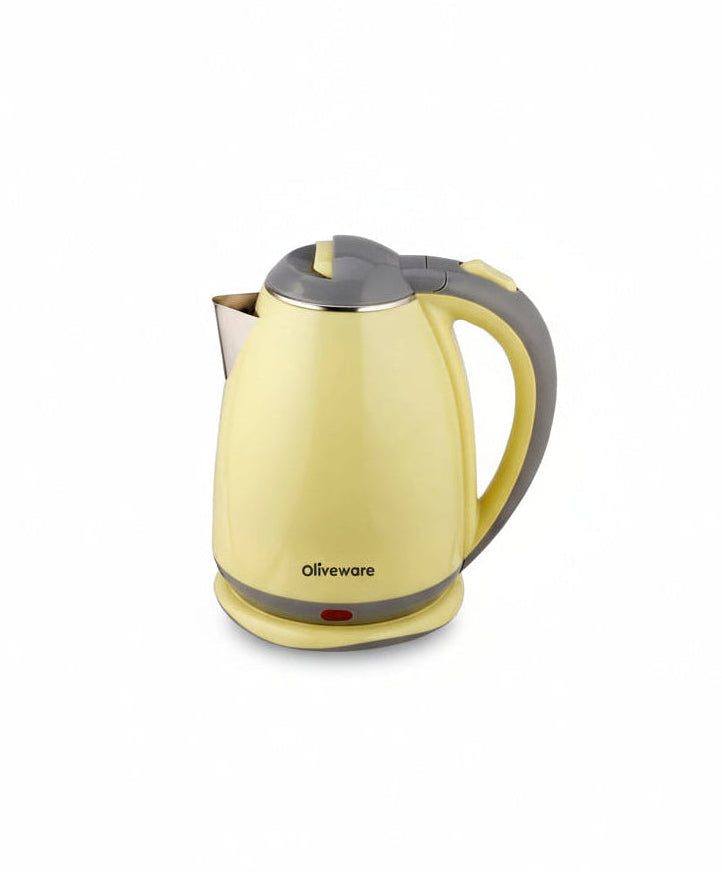 Elegant Electric Kettle by Oliveware, 1.8 Litre, 360 degree Rotation, Heat Protection Handle, Automatic Power off - (Green, 1800 ml)
