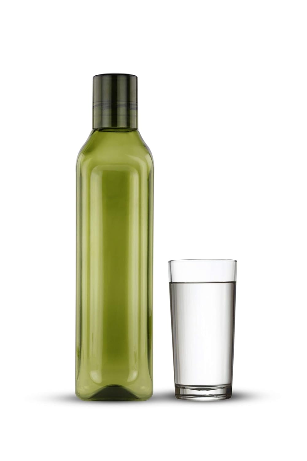 Oliveware Premium Plastic Water Bottle, 1L, Set of 3, Green