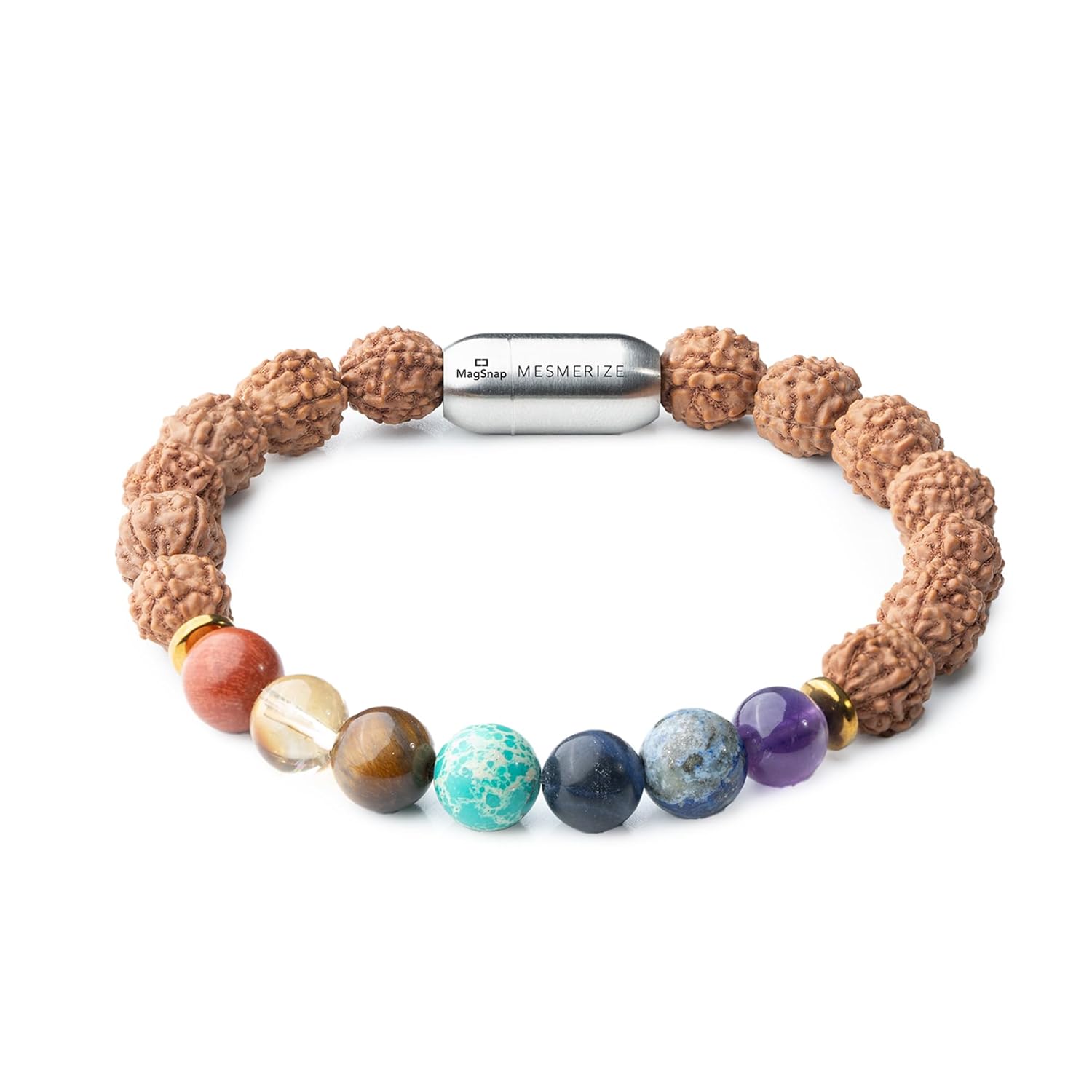 Spiritual Rudraksh 7 Chakra Bracelet for Balance & Protection