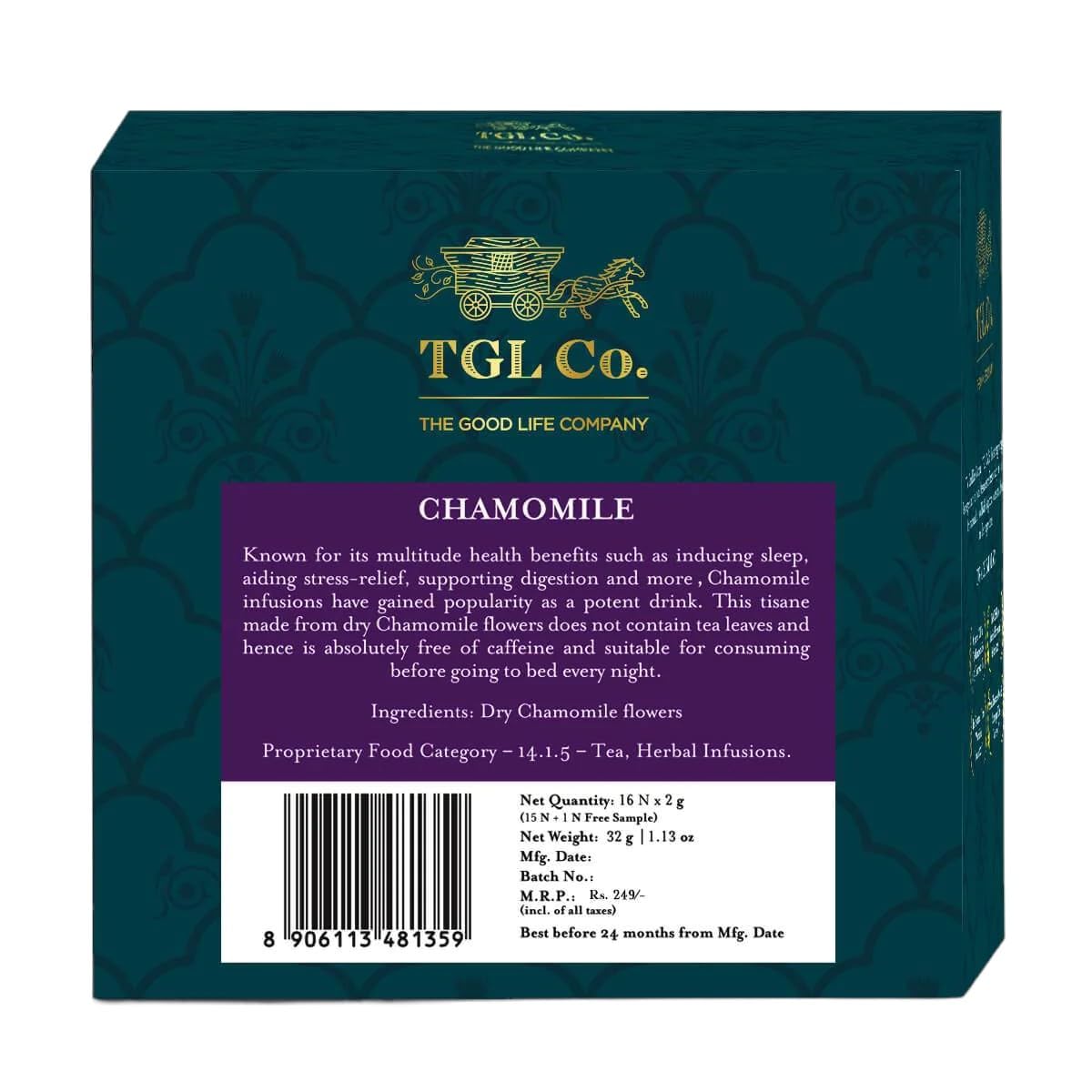 Pure Chamomile Buds Tea Bags / Loose Tea Leaf (16 Tea Bags)