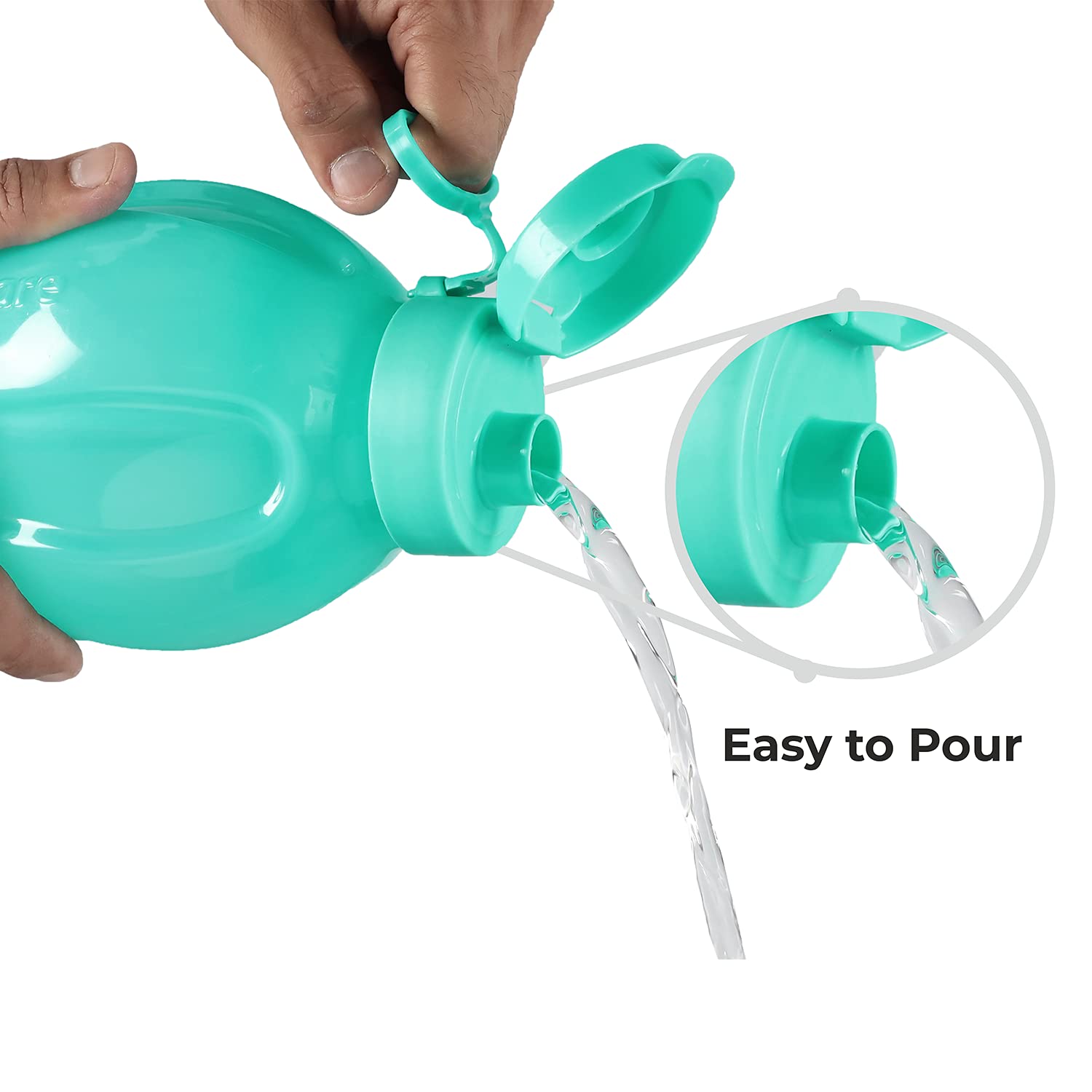 Oliveware Premium Plastic Water Bottle, 1000ML, 2L, Set of 2, Green And Blue Mix