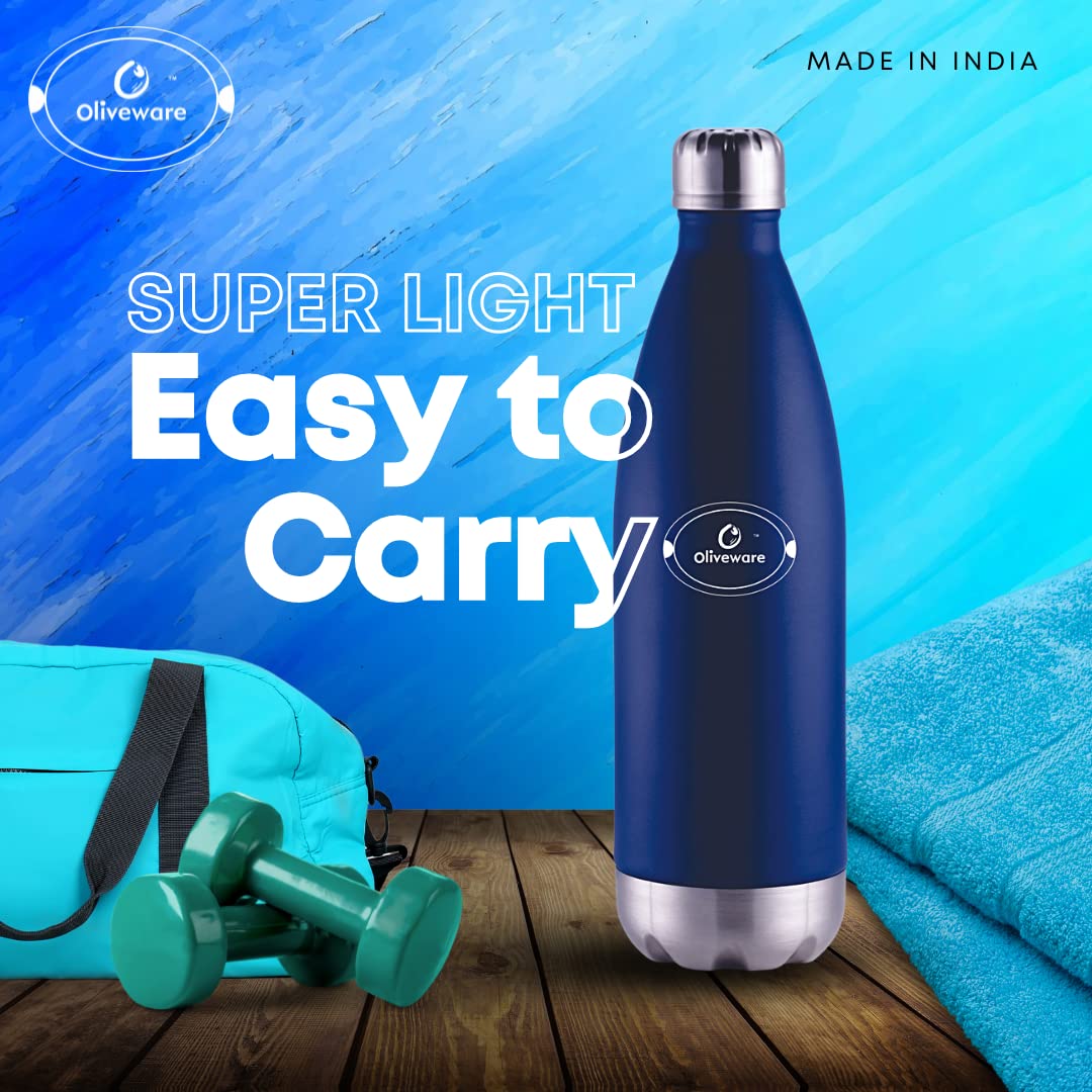 SOPL-OLIVEWARE Swing Vacuum Double Wall Water Bottle with Handle, Stainless Steel (1800 ml), Hot & Cold, Insulated Bottle, Fit for Indoor & Outdoors - Silver