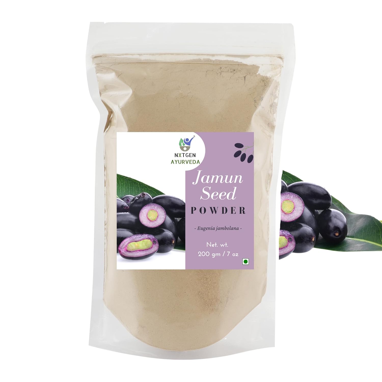 Nxtgen Ayurveda Jamun Seed Powder | 200g | Blood Puritfication | Syzygium Cumini
