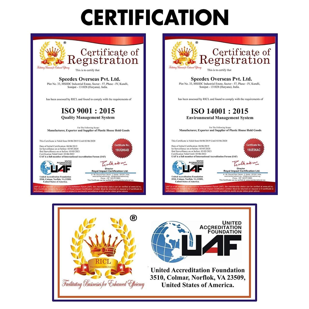 oliveware Plastic Dumbbell Water Bottle With Carry Strap, 750ml, Set of 3, Multicolour