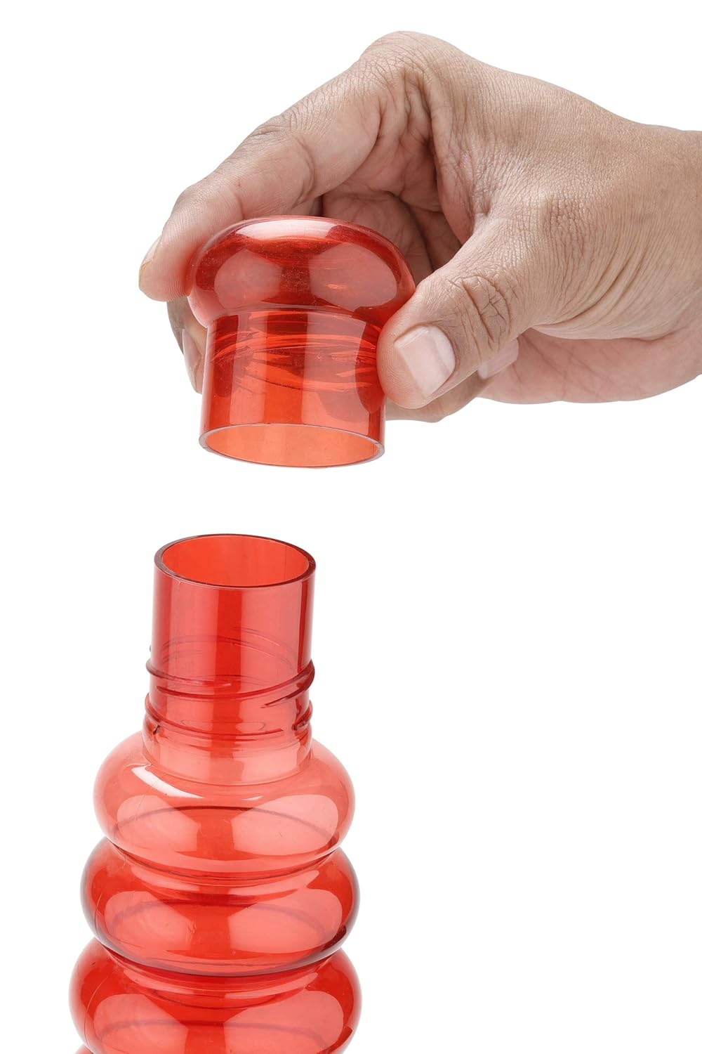 oliveware Premium Plastic Water Bottle, 1L, Set of 6, Multicolour