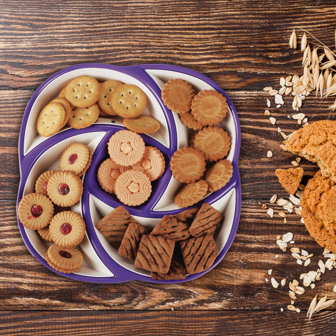 oliveware Plastic Dry Fruit Candy Container - Purple, 1100 Ml