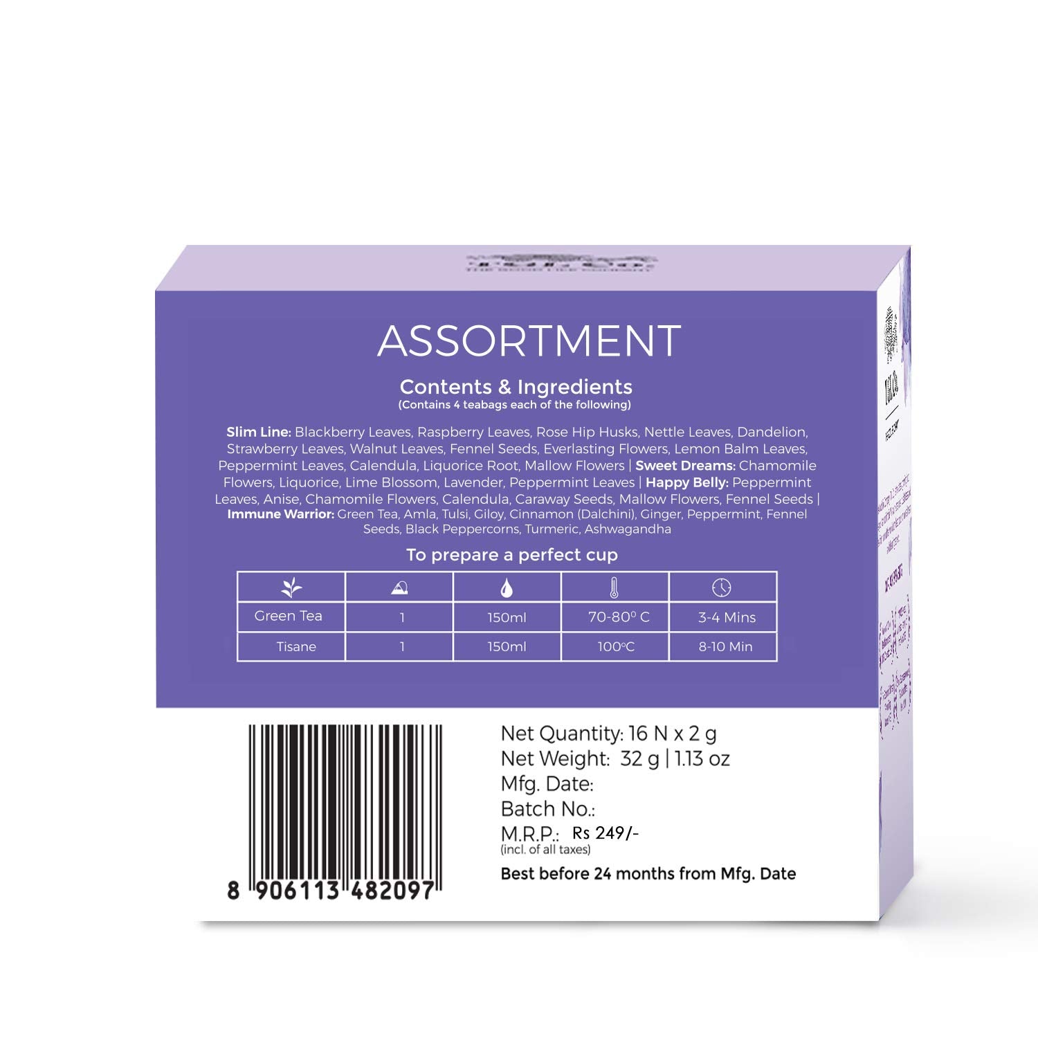 Wellness - Assortment Green Tea (16 Tea Bags) Pack of 2