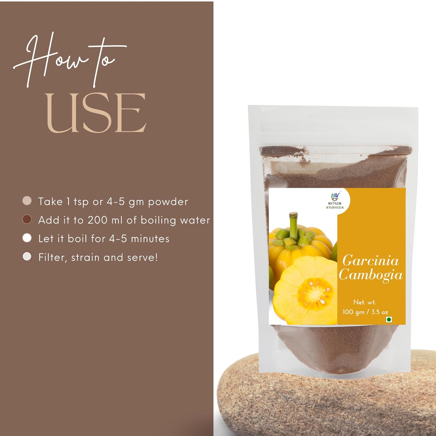 Nxtgen Ayurveda Garcinia Cambogia Powder | 100g | Weight Loss | Digestion