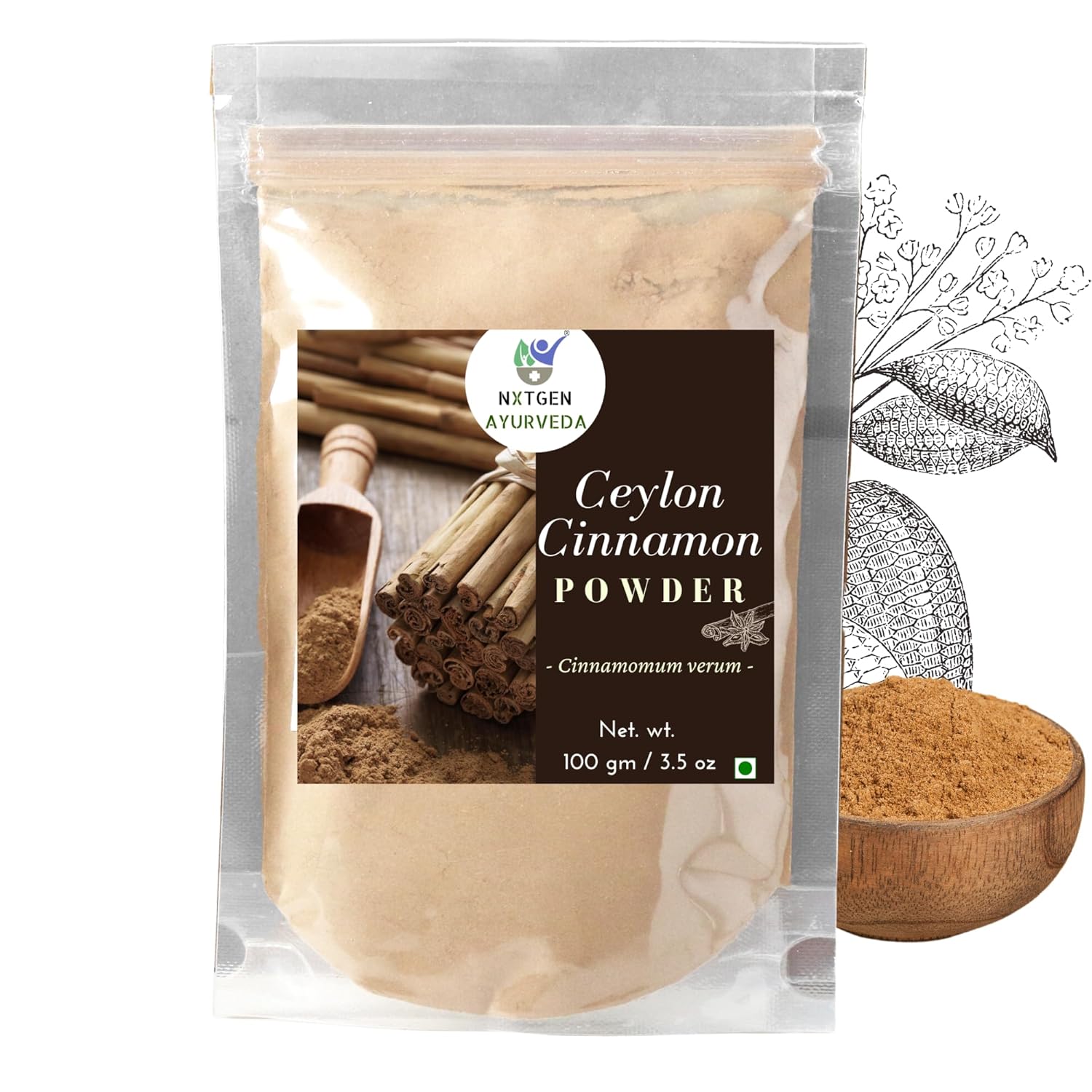 Nxtgen Ayurveda Ceylon Cinnamon powder | 100 gm | Sri Lankan Dalchini Powder