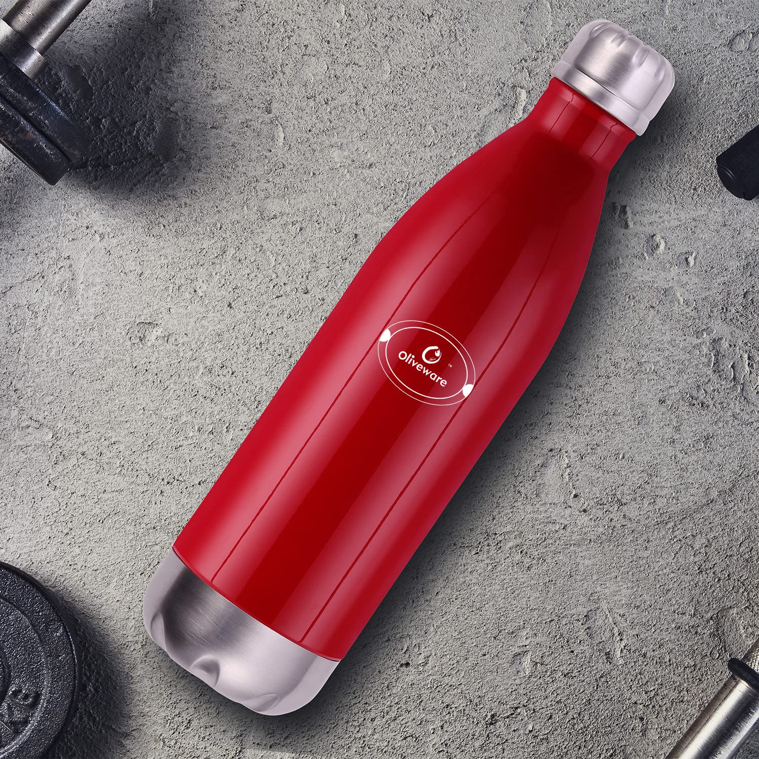 SOPL-OLIVEWARE Camo Vacuum Double Wall Bottle, Stainless Steel (750ml), Hot & Cold, Insulated Bottle, Fit for Indoor & Outdoors - Red