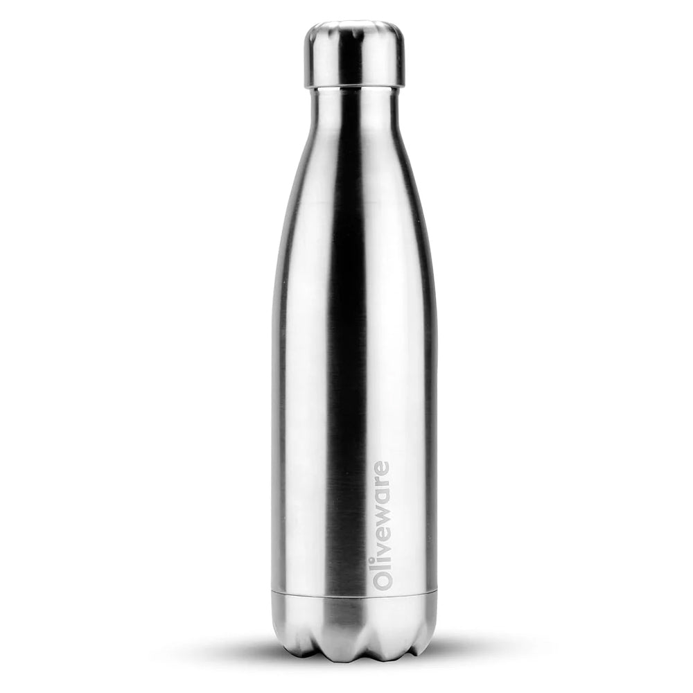 SOPL-OLIVEWARE Sigma Vacuum Double Wall Bottle, Stainless Steel, Hot & Cold, Insulated Bottle, Fit for Indoor & Outdoors (500 Ml, Silver)