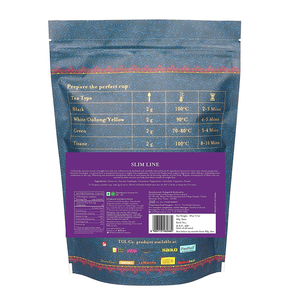 Slim Line Green Tea Bags / Loose Leaf (200 Gm)