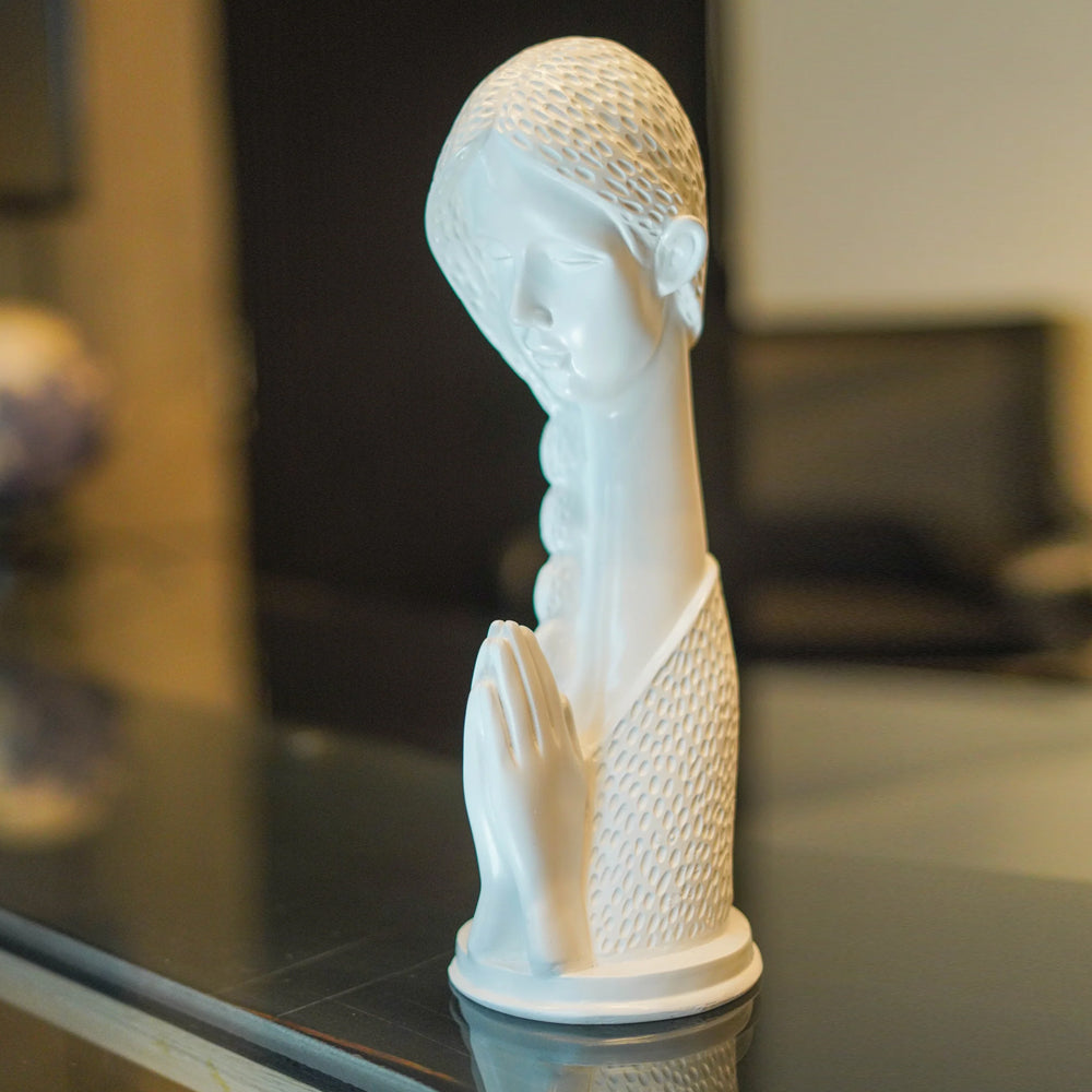 Namaste Lady Statue