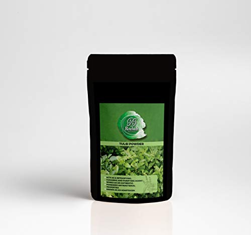 Rozhub Naturals Tulsi Powder For Pimple Free Clear Skin, Silky Hair, 100 Gm