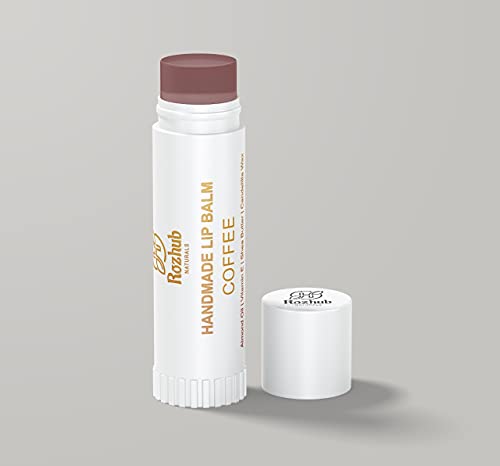 Rozhub Naturals Handmade Vegan Lip Balm for Dry, Chapped lips, Paraben & Sulphate Free (Coffee - 5g Tube)
