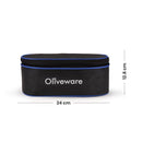 SOPL-OLIVEWARE Sophia Stainless Steel Lunch Box, Spoon & Fork, 100% Leak Proof, 3 Container with BPA Free Lid (350ml, 350ml, 550ml), Insulated Fabric Bag - Blue