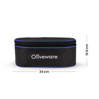 SOPL-OLIVEWARE Sophia Stainless Steel Lunch Box, Spoon & Fork, 100% Leak Proof, 3 Container with BPA Free Lid (350ml, 350ml, 550ml), Insulated Fabric Bag - Blue