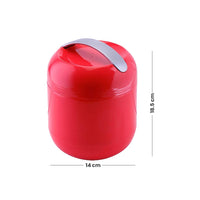 oliveware Bella Lunch Box, 3 Containers in 300ml Each, BPA Free, Insulated Body with Carry Handle, Leak Proof & Sturdy, Easy to Carry - Red