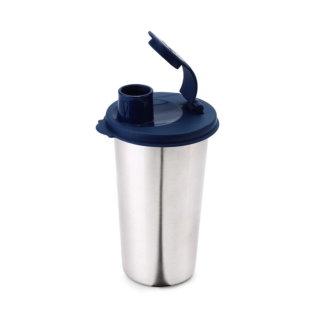 SOPL-OLIVEWARE Fancy Stainless Steel Tumbler with Lid (Blue)