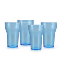 Oliveware Boom Jug | Blue | 4000 ML Capacity | with a Set of 4 Glasses | BPA Free Premium Range | for Fridge - Home & Office