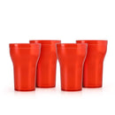 Oliveware Boom Jug | Red | 4000 ML Capacity | with a Set of 4 Glasses | BPA Free Premium Range | for Fridge - Home & Office