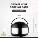 oliveware Glory Insulated Stainless Steel Casserole | High Grade | Steel Interior | Puff Insulated Lid | Keeps Chapati, Food, Curry | Easy to Carry Handle | Sturdy Base | 2000 ml