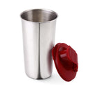 SOPL-OLIVEWARE Fancy Stainless Steel Tumbler with Lid (Mahroon)