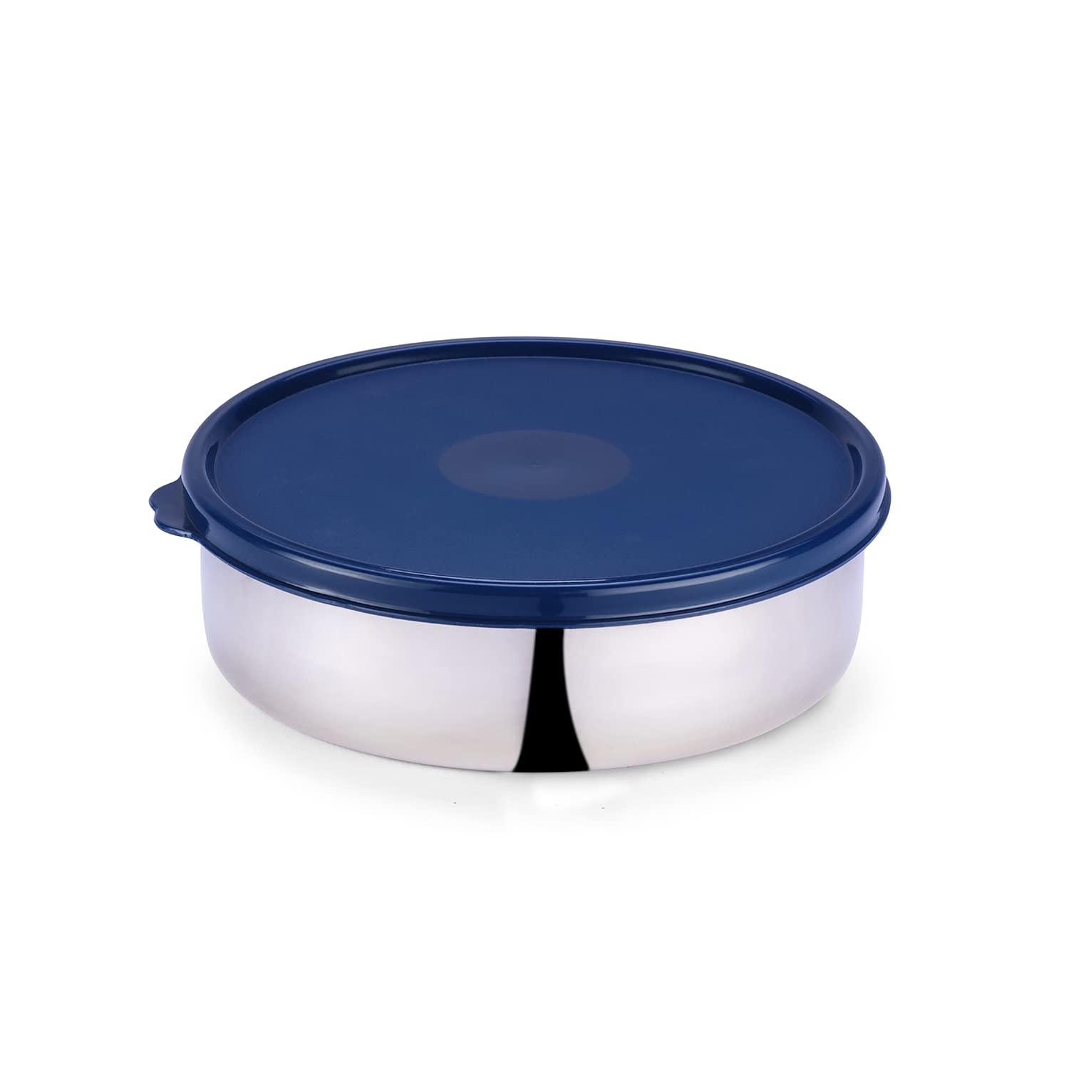 oliveware with Device Classic Stainless Steel Storage Container, Leak Proof & Spill Proof, Dishwasher & Freeze Safe (Blue - 1000ml)