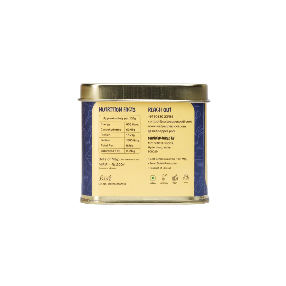 Salt Pepper Podi | Incredible Idly Podi | Idly/Idli Gunpowder- 150g