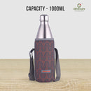 Oliveware Camo Vaccum Bottle with Sleeve, Stainless Steel (1000ml), Hot and Cold, Insulated Bottle, Fit for Indoor & Outdoors - Silver