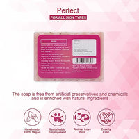 Rozhub Naturals Rose Handmade Natural Soap - Soothing and Relaxing Soap for Sensitive Skin, 100 Gm (Pack Of 4)