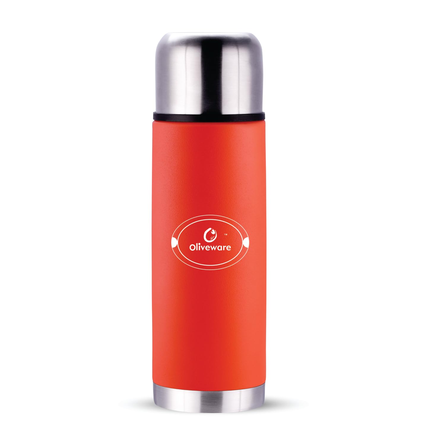 SOPL-OLIVEWARE Haze Vacuum Double Wall Bottle, Stainless Steel (750ml), Hot & Cold, Insulated Bottle, Fit for Indoor & Outdoors - Orange